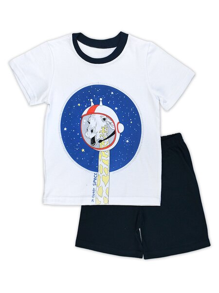 Костюм для мальчика Мальчикам Россия Белый; Чернильный Жираф (фото 1)