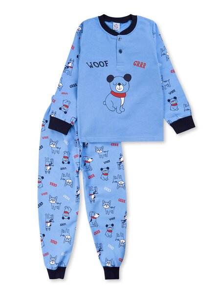 Пижама Мальчикам Bonito Синий светлый Собачка (фото 1)