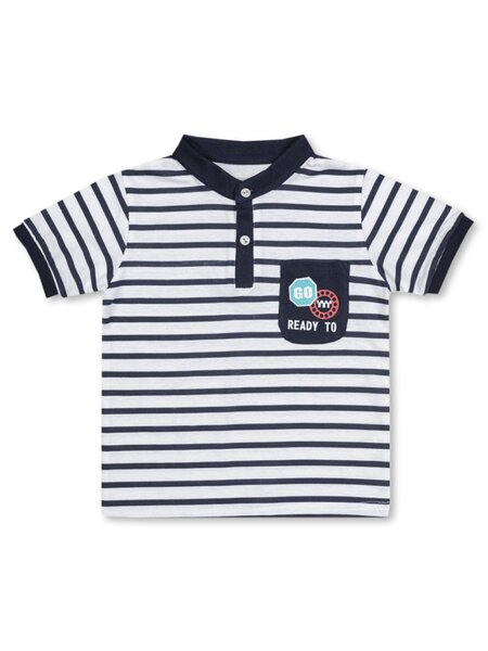 Футболка Мальчикам Takro Белый; Чернильный Эмблема (фото 1)