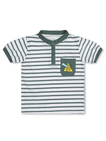 Футболка Мальчикам Takro Белый; Хаки Эмблема (фото 1)