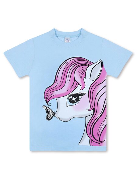 Футболка Девочкам Bonito Голубой Пони (фото 1)