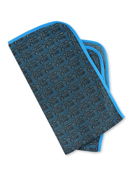 Плед флисовый Новорождённым Юлала Серый тёмный Клетка (фото 1)