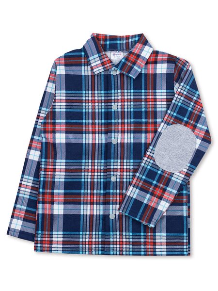 Рубашка Мальчикам Юлала Синий тёмный; Красный Клетка (фото 1)