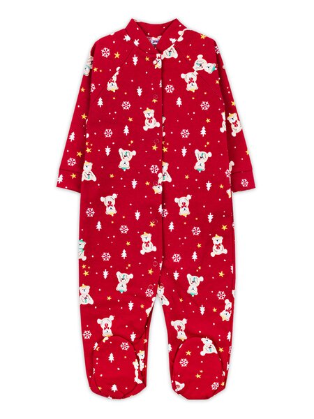 Комбинезон Новорождённым Юлала Красный Мишки (фото 1)