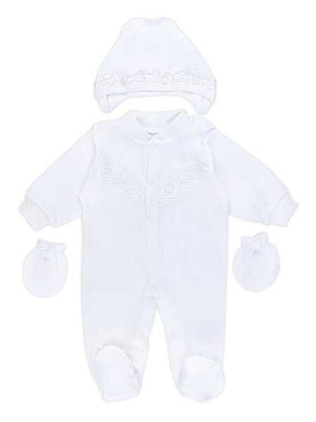 Комплект Новорождённым Россия Белый Кружево (фото 1)
