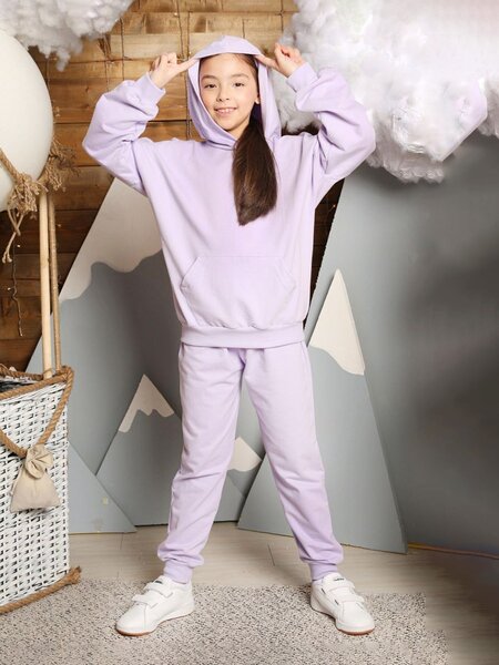 Костюм Девочкам Baby style Сиреневый Без рисунка (фото 1)