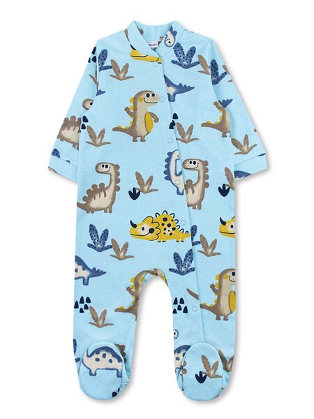 Комбинезон Новорождённым Юлала Голубой Динозаврики (фото 1)