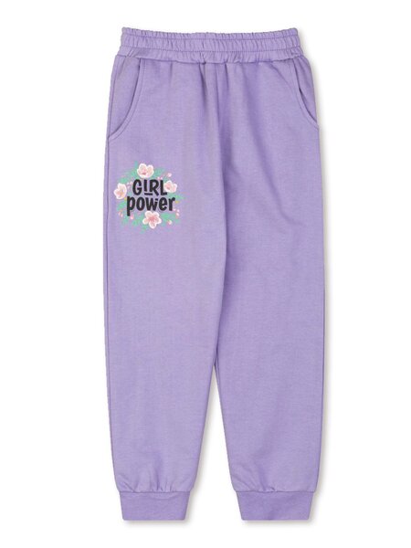 Брюки Девочкам Takro Сиреневый Надпись (фото 1)