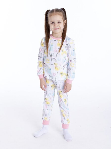 Пижама Девочкам Takro Белый Кошки (фото 1)