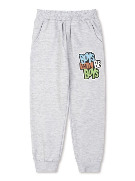 Брюки Мальчикам Takro Серый меланж Надпись (фото 1)