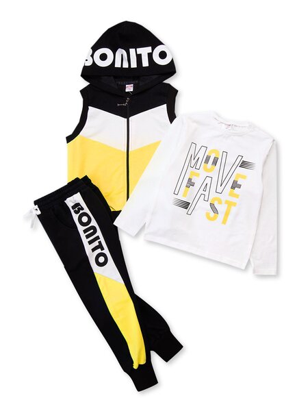 Костюм Мальчикам Bonito Жёлтый; Чёрный Надпись (фото 1)