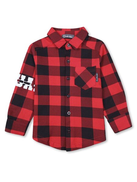 Рубашка Мальчикам Bonito Чёрный; Красный Клетка (фото 1)