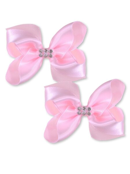 Бантик на резинке, 2 шт Девочкам Baby`s joy Розовый Без рисунка (фото 1)