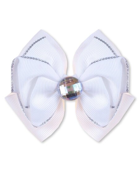 Бант на резинке Девочкам Baby`s joy Белый Без рисунка (фото 1)