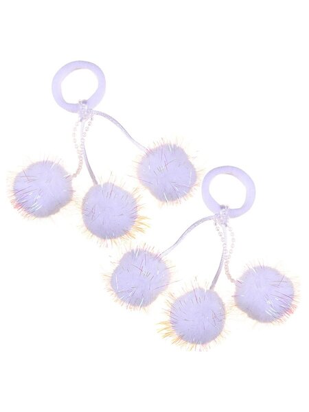 Резинка для волос, 2 шт Девочкам Baby`s joy Белый Без рисунка (фото 1)