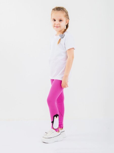 Лосины Девочкам Le&lo Малиновый Пингвин (фото 1)