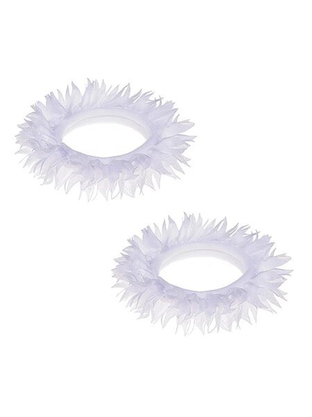 Резинка для волос, 2 шт. Девочкам Baby`s joy Белый Без рисунка (фото 1)