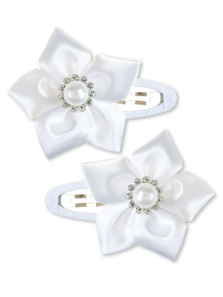 Заколка для волос, 2 шт Девочкам Baby`s joy Белый Цветок (фото 1)