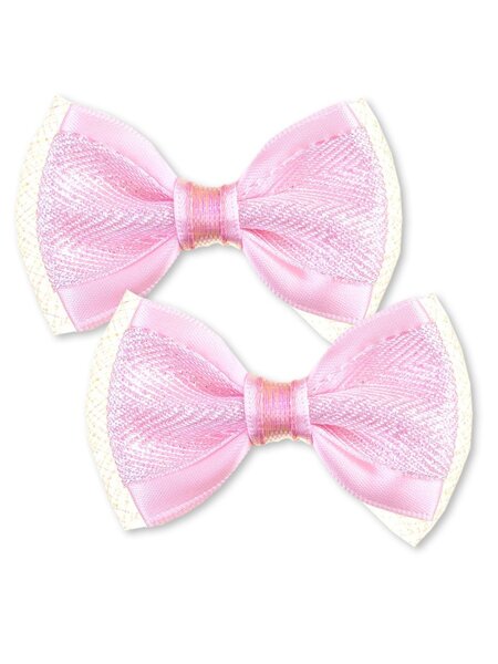Бантик на резинке, 2 шт Девочкам Baby`s joy Розовый Без рисунка (фото 1)