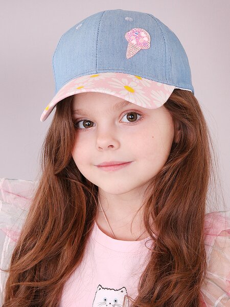 Бейсболка Девочкам Россия Микс Цветы (фото 1)