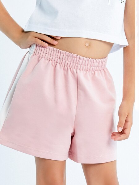 Шорты Девочкам Юлала Розовый Лампасы (фото 1)