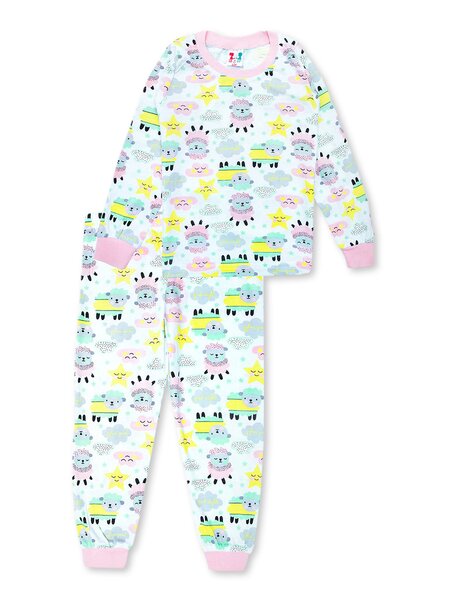 Пижама Девочкам Le&lo Белый; Розовый Облака (фото 1)