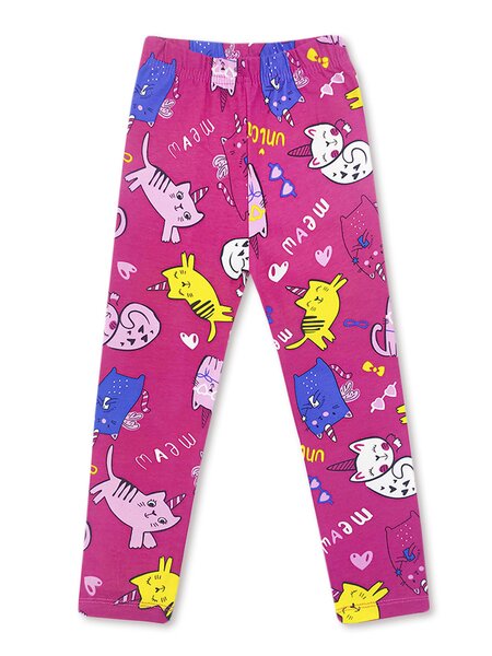 Лосины Девочкам Bonito Малиновый Котики (фото 1)