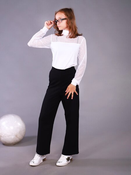 Брюки Девочкам Россия Чёрный Без рисунка (фото 1)