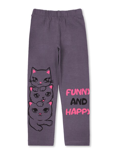 Лосины Девочкам Bonito Серый тёмный Кошки (фото 1)