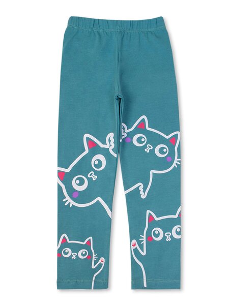Лосины Девочкам Bonito Серо-голубой Котики (фото 1)