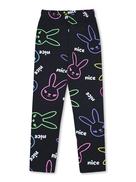 Лосины Девочкам Bonito Чёрный Зайки (фото 1)