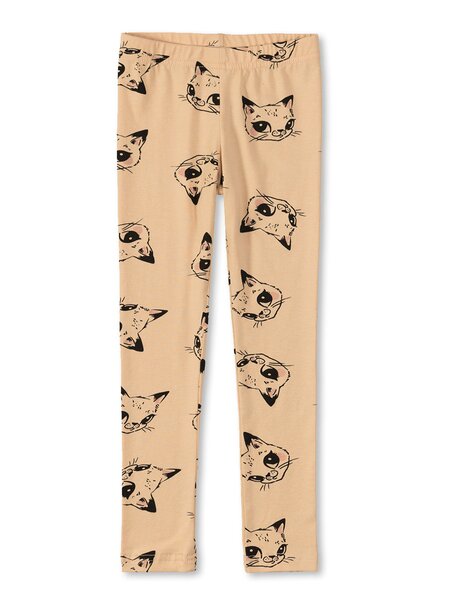 Лосины Девочкам Sladikmladik Бежевый Кошки (фото 1)