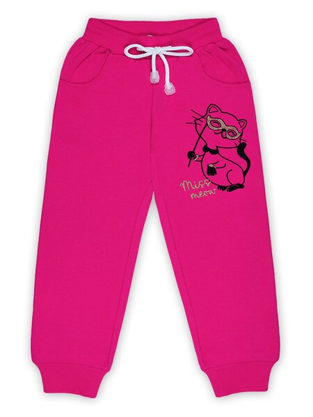 Брюки Девочкам Bonito Малиновый Кошка (фото 1)