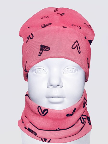 Комплект Девочкам Юлала Коралловый Сердечки (фото 1)