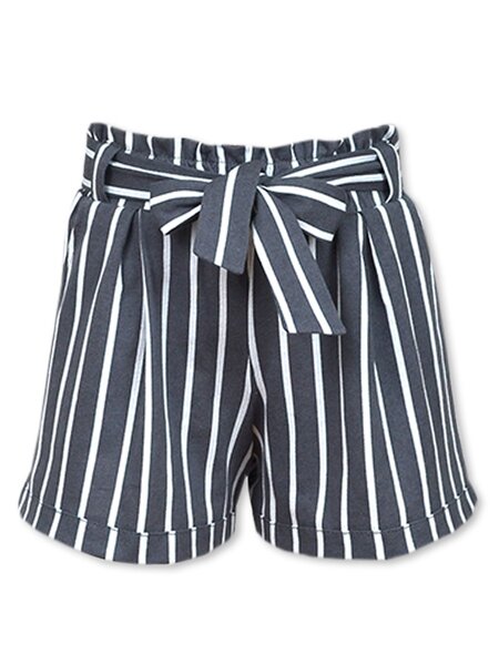 Шорты Девочкам Лунёва Серый тёмный; Белый Полоски (фото 1)