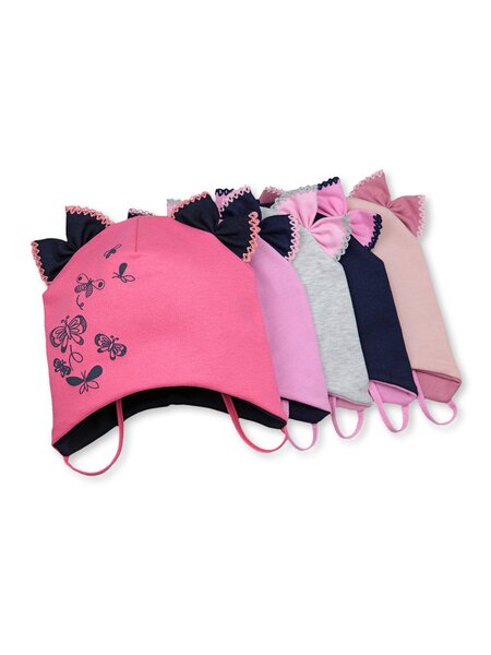 Шапка Девочкам Россия Микс Бабочки (фото 1)