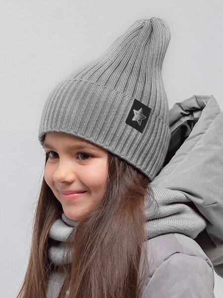 Комплект Девочкам Россия Серый меланж Звезда (фото 1)