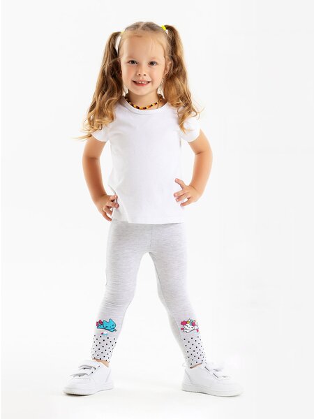 Лосины Девочкам Sladikmladik Серый меланж Кошки (фото 1)