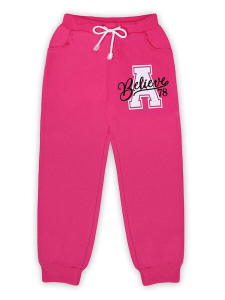 Брюки Девочкам Bonito Розовый яркий Надпись (фото 1)