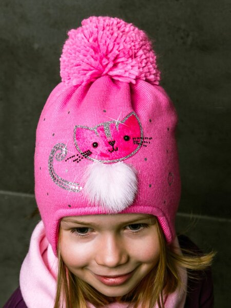 Шапка Девочкам Россия Микс Кошка (фото 1)