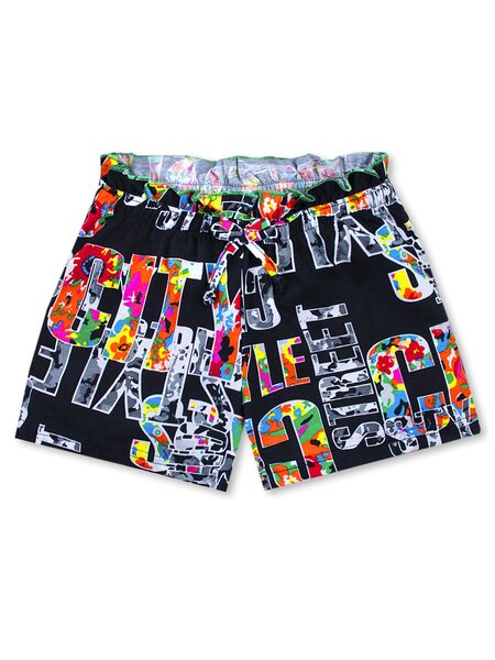 Шорты Девочкам Юлала Чёрный Надписи (фото 1)