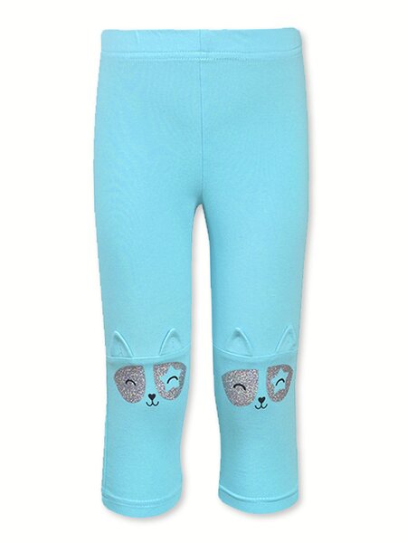 Лосины Девочкам Лунёва Голубой Мордочки (фото 1)