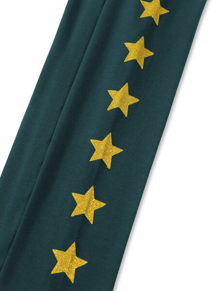 Лосины Девочкам Sladikmladik Зелёный тёмный Звёзды (фото 2)