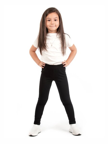 Лосины Девочкам Baby style Чёрный Без рисунка (фото 1)