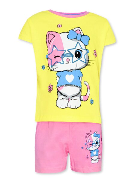 Костюм Девочкам Baby style Жёлтый; Розовый Кошка (фото 1)