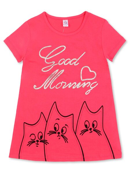 Сорочка Девочкам Bonito Коралловый Котики (фото 1)