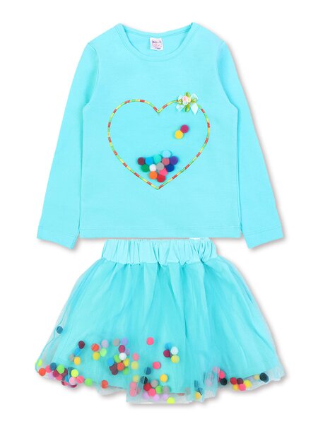 Комплект Девочкам Bonito Голубой Сердце (фото 1)