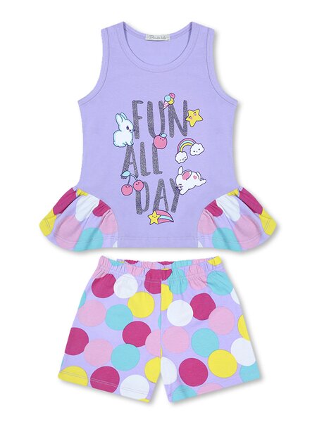 Костюм Девочкам Bonito Сиреневый Надпись (фото 1)