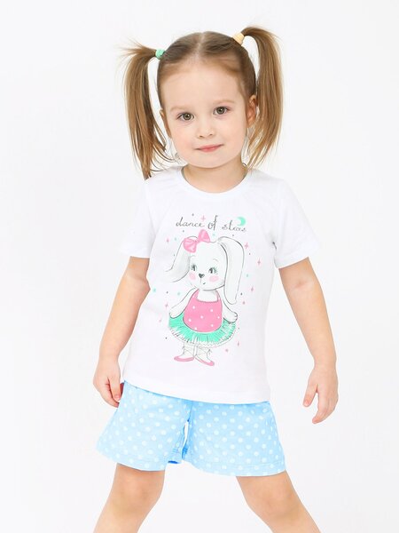 Костюм Девочкам Kip Белый; Голубой Зайка (фото 1)