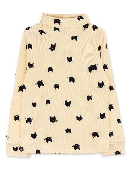 Водолазка Девочкам Юлала Бежевый светлый Котики (фото 1)
